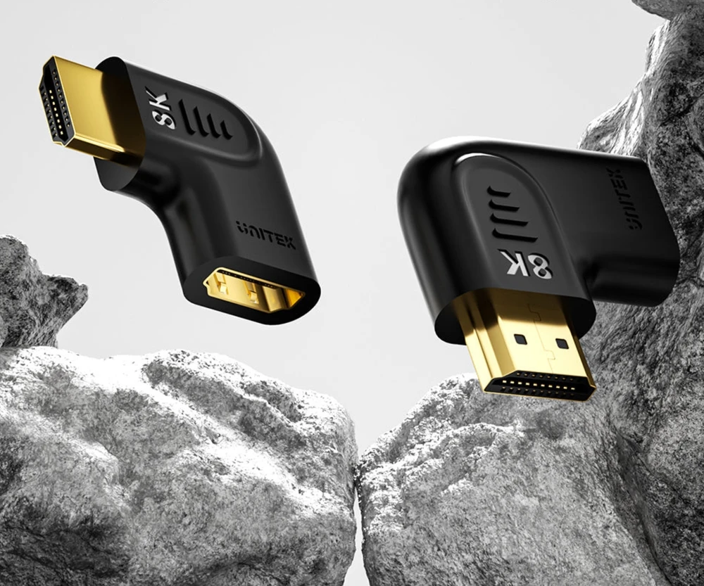 Unitek 8K HDMI 90 ir 270 laipsnių kampo plokščias adapteris