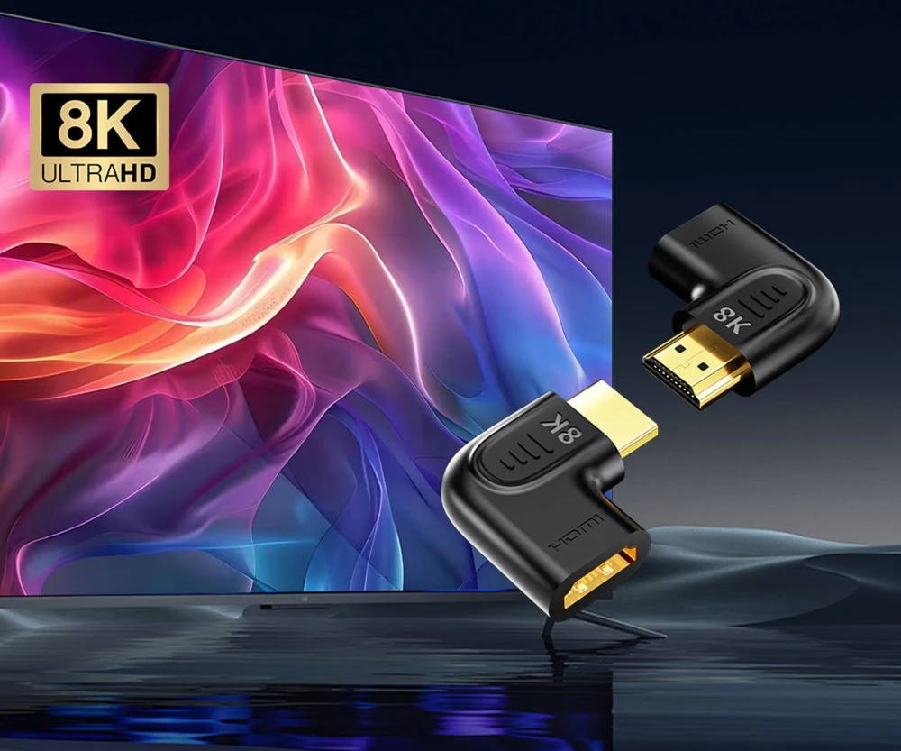 Unitek 8K HDMI 90 ir 270 laipsnių kampo plokščias adapteris