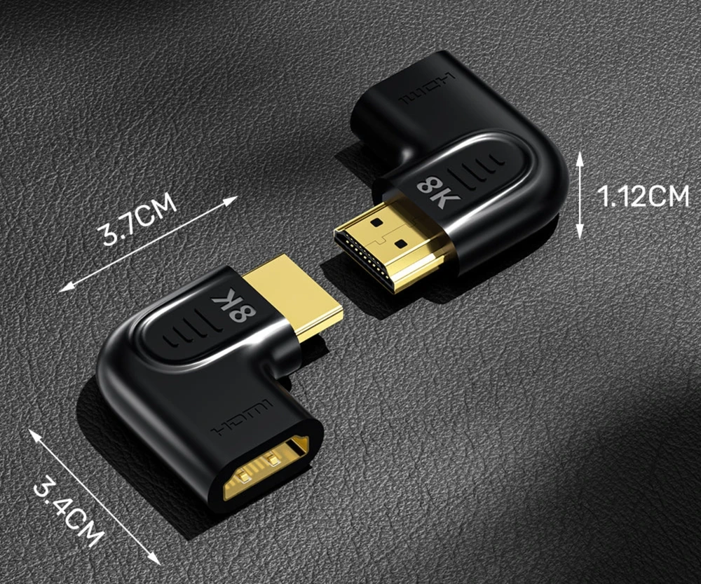 Unitek 8K HDMI 90 ir 270 laipsnių kampo plokščias adapteris