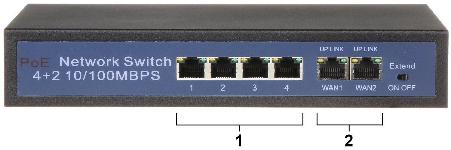 Šakotuvas SWITCH POE APTI-POE0402-60W 4 PRIEVADŲ