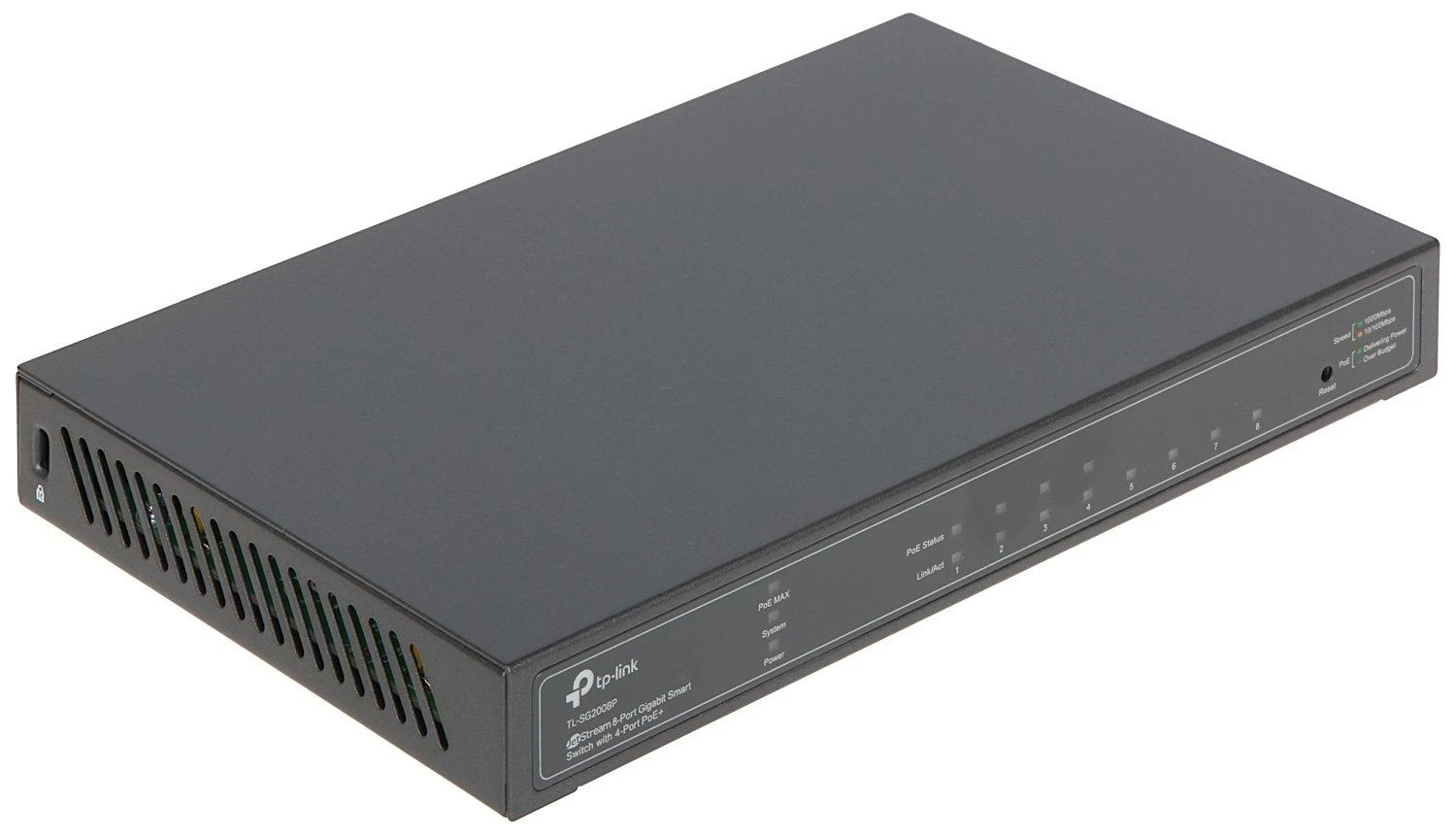 Šakotuvas TP-LINK JetStream 8 prievadų Gigabit Smart Switch su 4 prievadų PoE+