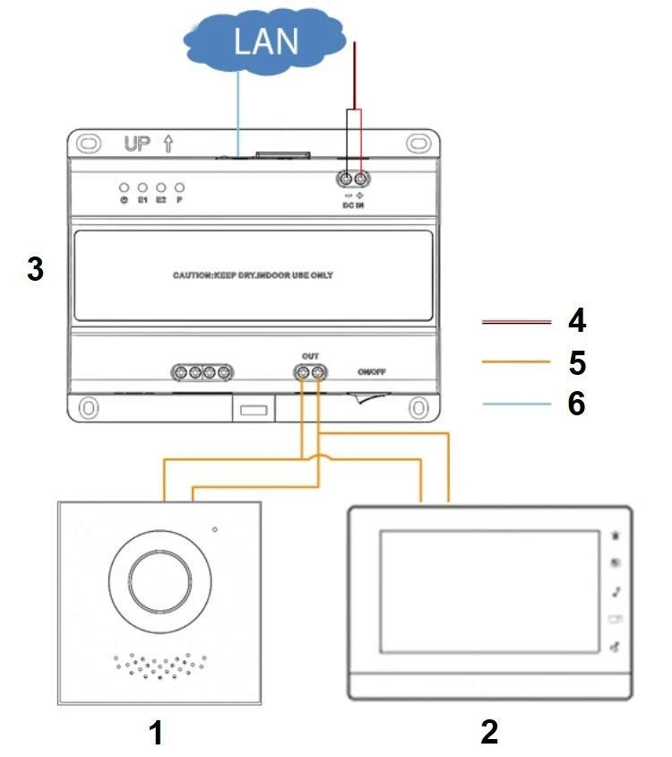 SWITCH VTNS1001B-2 DAHUA 2-wire