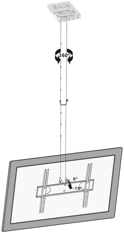 TST TELEVIZORIAUS ARBA MONITORIAUS LAIKIKLIS BRATECK-PLB-CE344