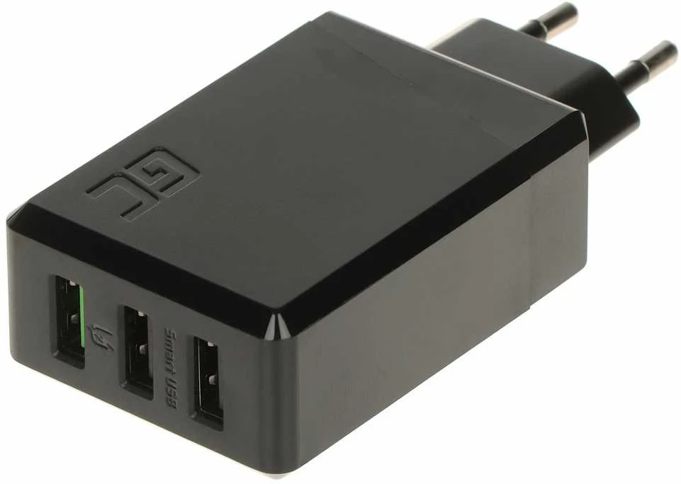 Green Cell Žalias Cell GREENCELL ChargeSource 3 3xUSB 30W sieninis adapteris Ultra Charge ir Smart Charge