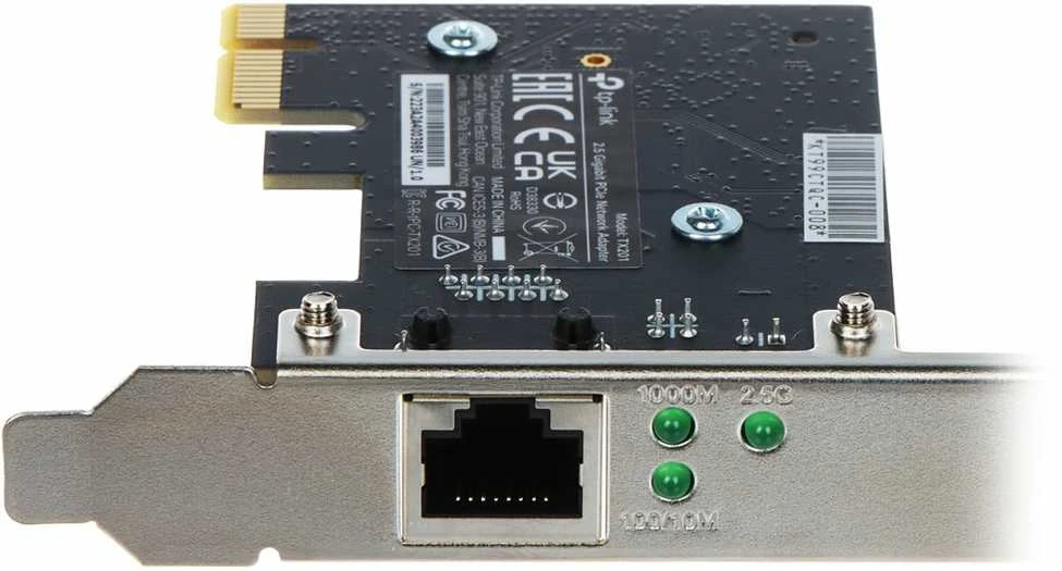 TINKLO KORTELĖ ETHERNET PCIE TL-TX201 2.5 Gigabit Ethernet TP-LINK