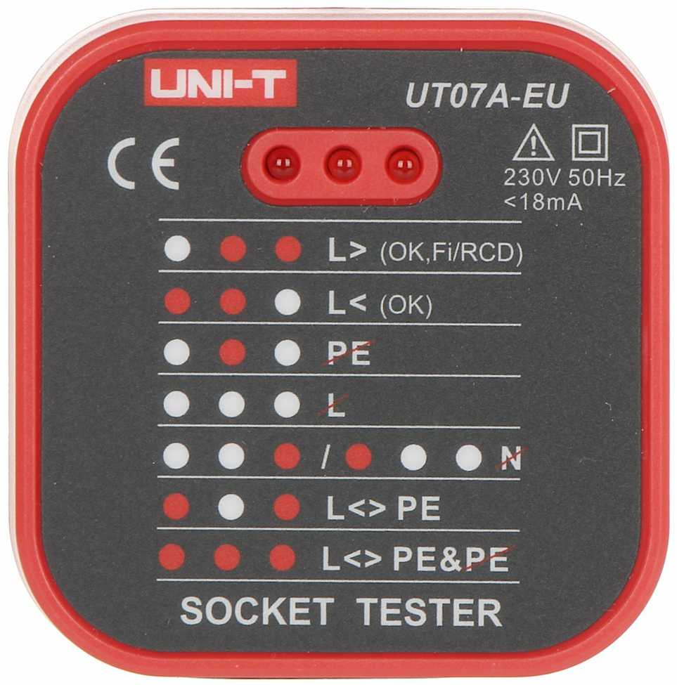 TINKLO LIZDŲ TESTERIS UT-07A-EU UNI-T