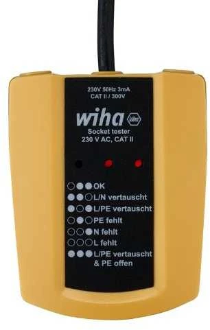 Lizdų testeris 230 V AC WIHA, Elektrikams