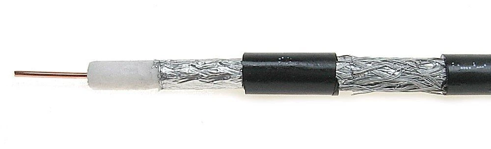 Cabletech Koaksialinis kabelis F690BV varinis su geliniu užpildu 75om, Ø7.3mm, juodas