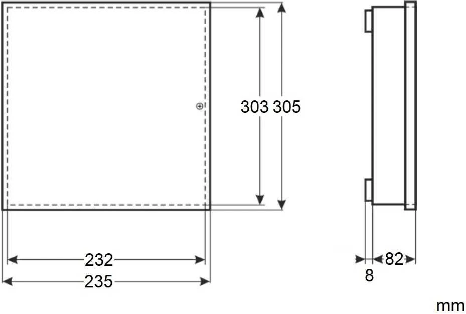 AWZG2-12V3A-C maitintuvo matmenų schema
