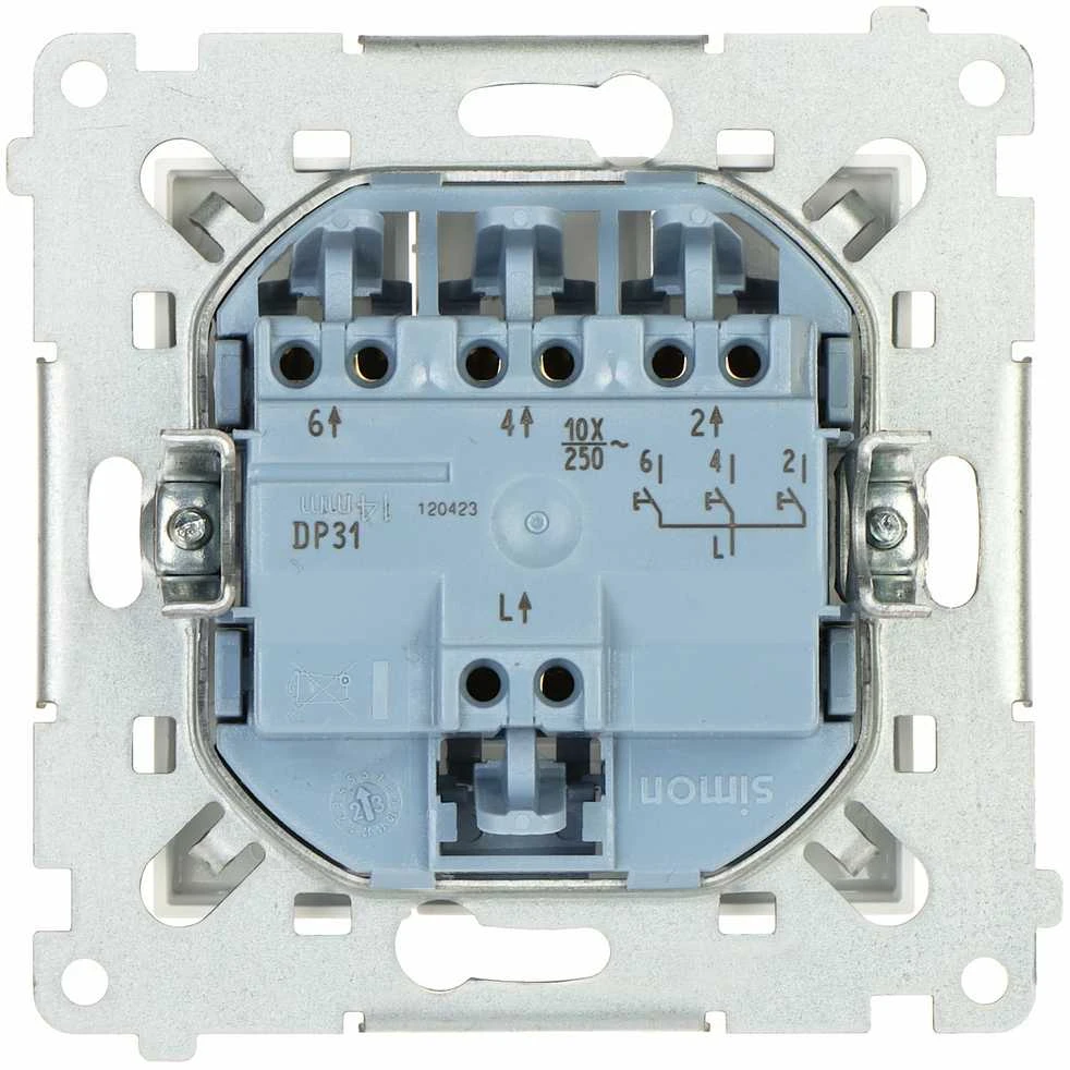 Kontak Simon TRIPLE PUSH BUTTON DP31.01/11-SIMON54 250 V 10 A