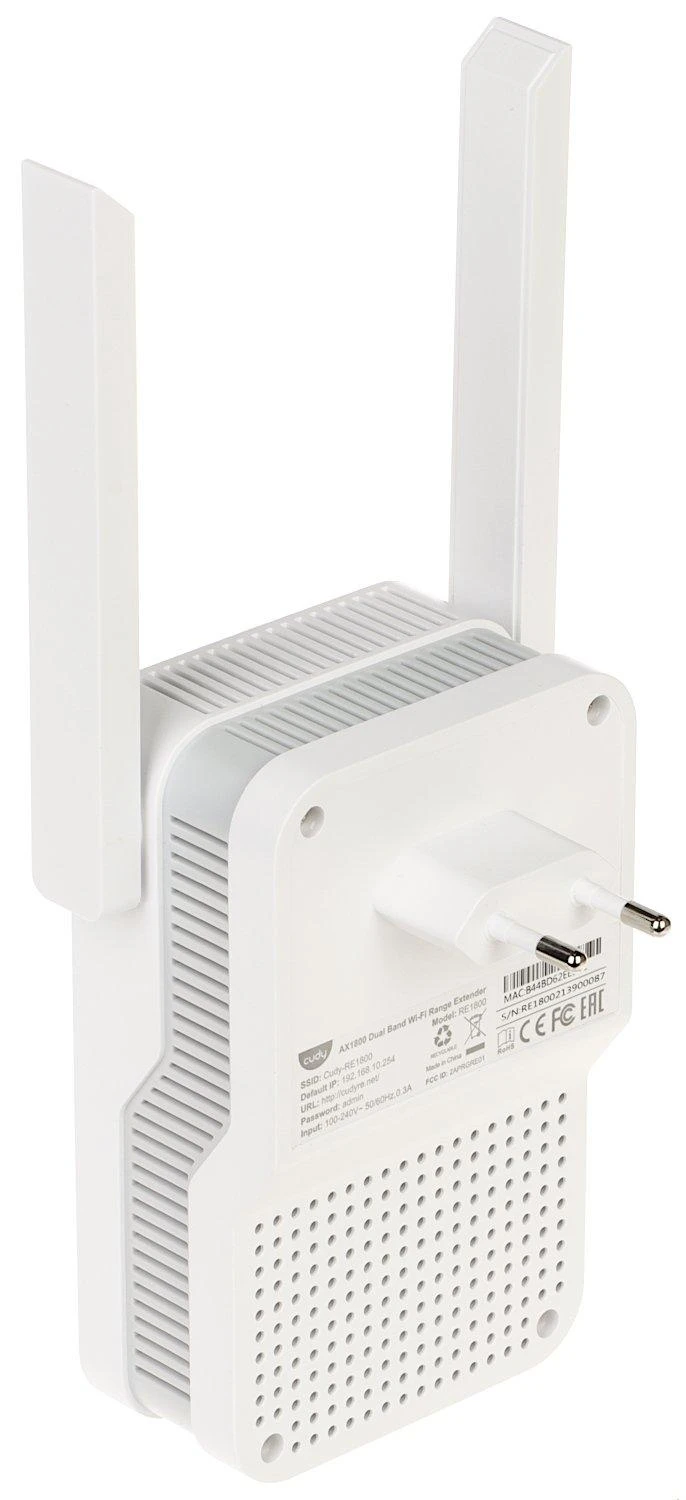 Maršrutizatorius UNIVERSALUS BELAIDŽIO TINKLO STIPRINTUVAS CUDY-RE1800 2.4 GHz, 5 GHz