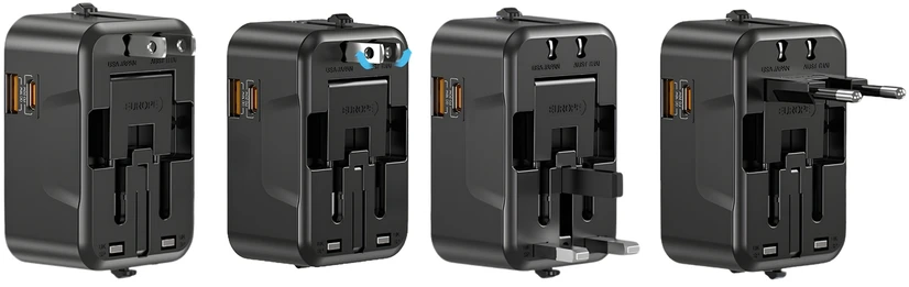 „Unitek“ kelioninis adapteris ES/JAV/JK/Australijos PD 20 W