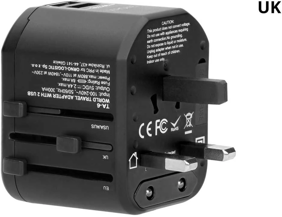 Orno UNIVERSALUS TINKLO ADAPTERIS SU USB MAITINIMO ADAPTERIU TA-6 Virone