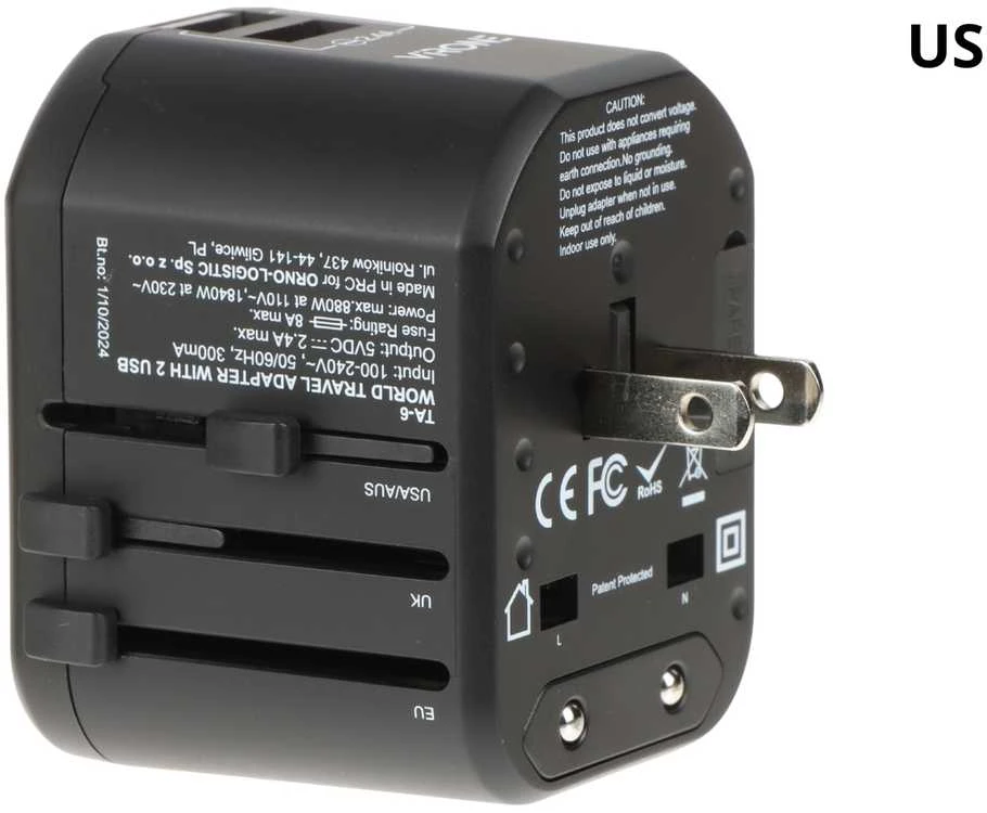 Orno UNIVERSALUS TINKLO ADAPTERIS SU USB MAITINIMO ADAPTERIU TA-6 Virone