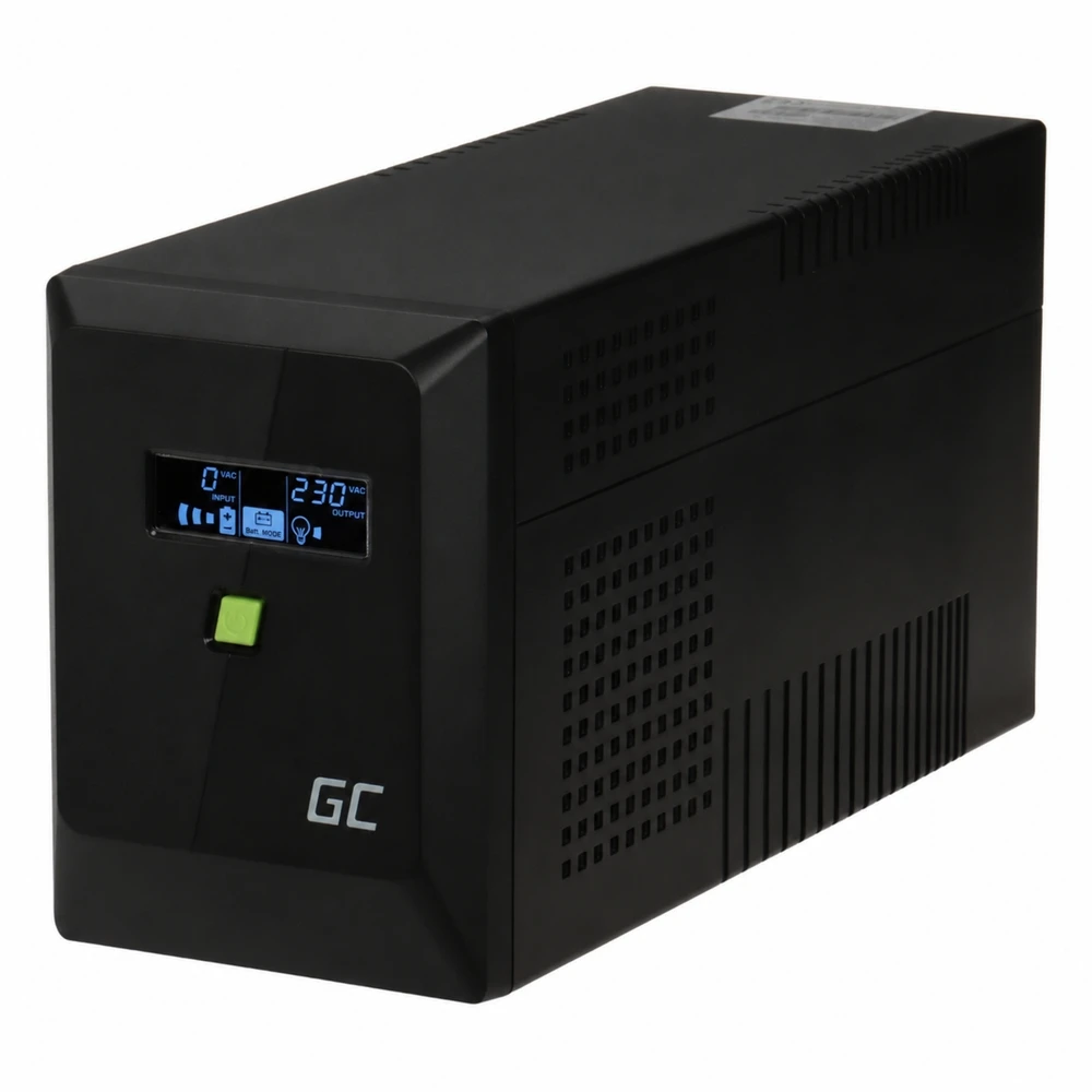 Green Cell Žalias Cell Nepertraukiamo maitinimo šaltinis (UPS) Greencell 1500VA 900W PowerProof su LCD ekranu