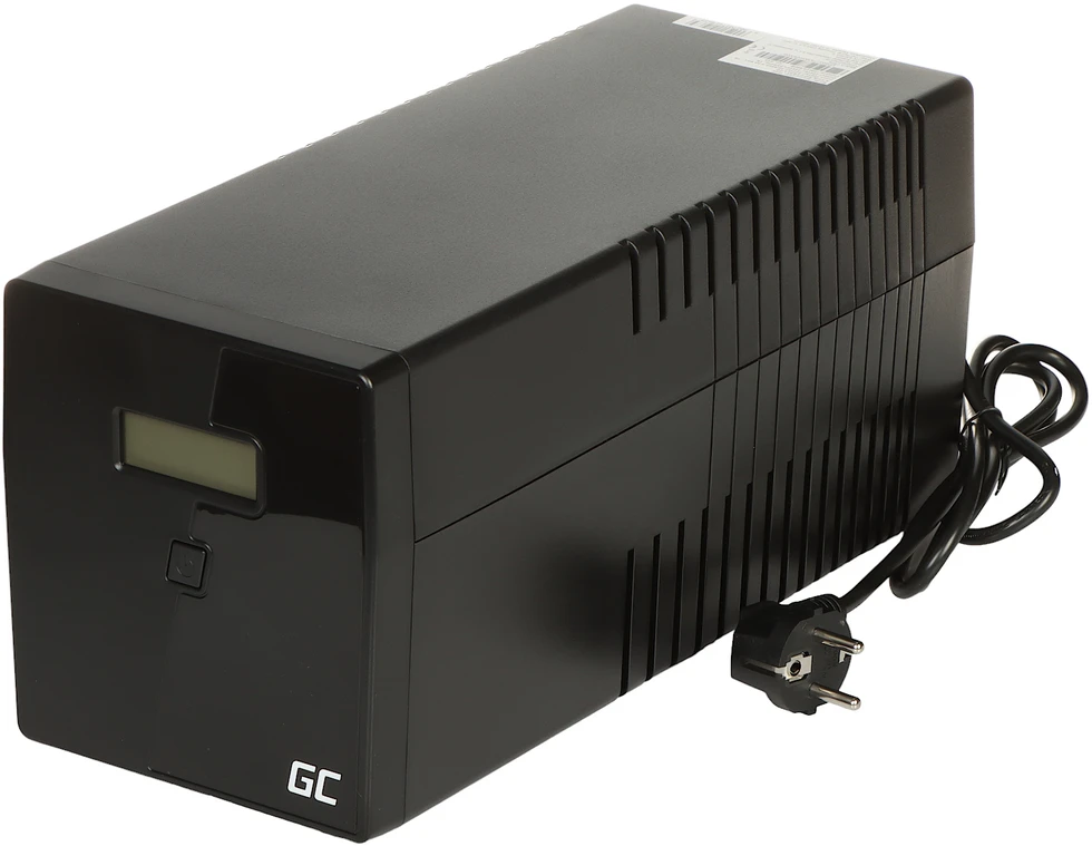 Nepertraukiamo maitinimo šaltinis Green Cell Uninterruptible Power Supply UPS 1000VA 600W with LCD Display | EU VERSION | 2x Schuko 2x IEC Sockets
