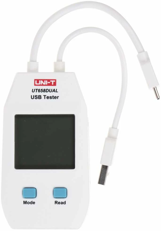 UNI-T UT658 Dual USB USB-C lizdų testeris