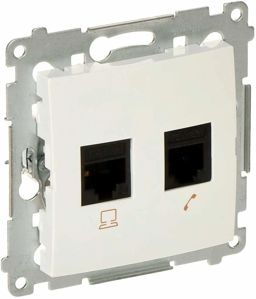 Kontak Simon UŽBAIGIMO LIZDUKAS RJ-45 + RJ-12 D5T.01/11-SIMON54
