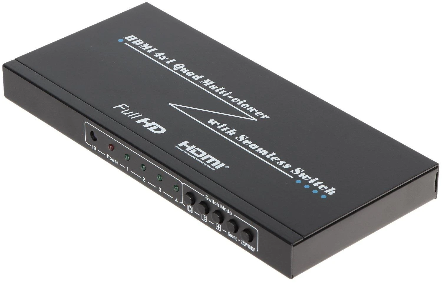 Spacetronik HDMI 4x1 dalytuvas su valdymo mygtukais