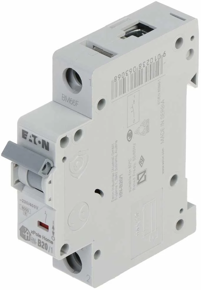 VAROMASIS JUNGIKLIS HN-B20/1 VIENFAZIS 20 A B TIPAS EATON