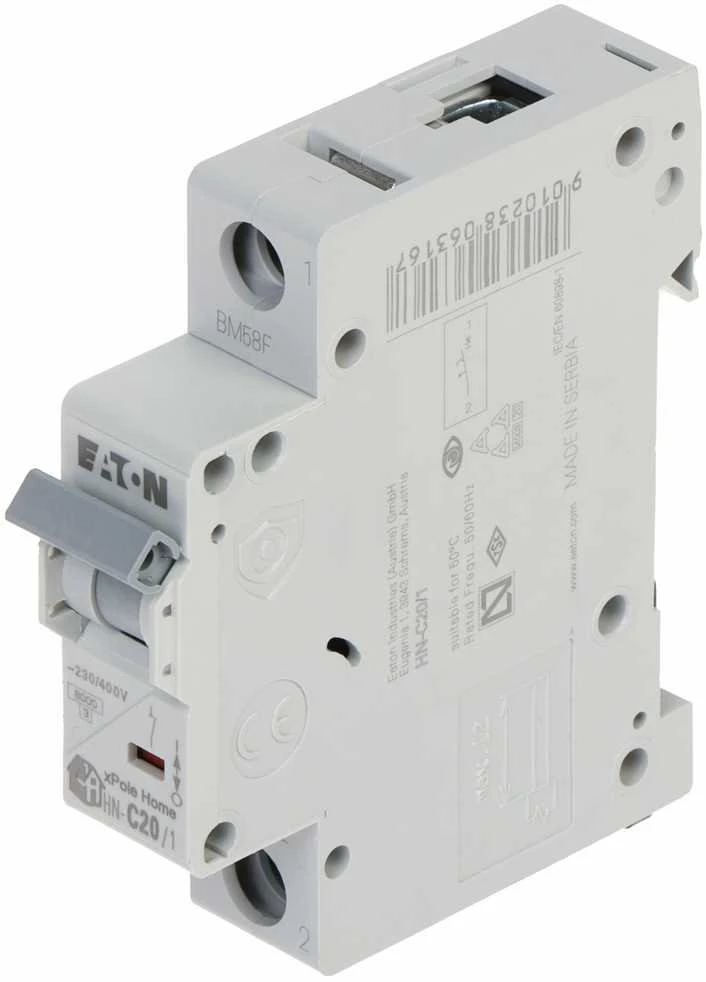 VAROMASIS JUNGIKLIS HN-C20/1 VIENFAZIS 20 A C TIPAS EATON