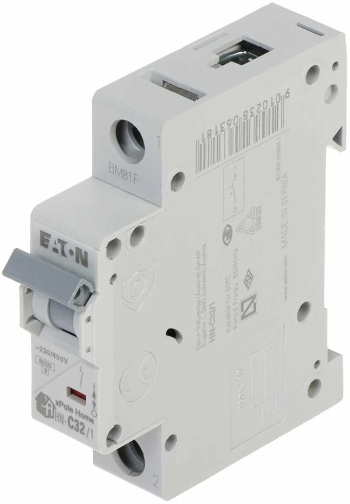 VAROMASIS JUNGIKLIS HN-C32/1 VIENFAZIS 32 A C TIPAS EATON