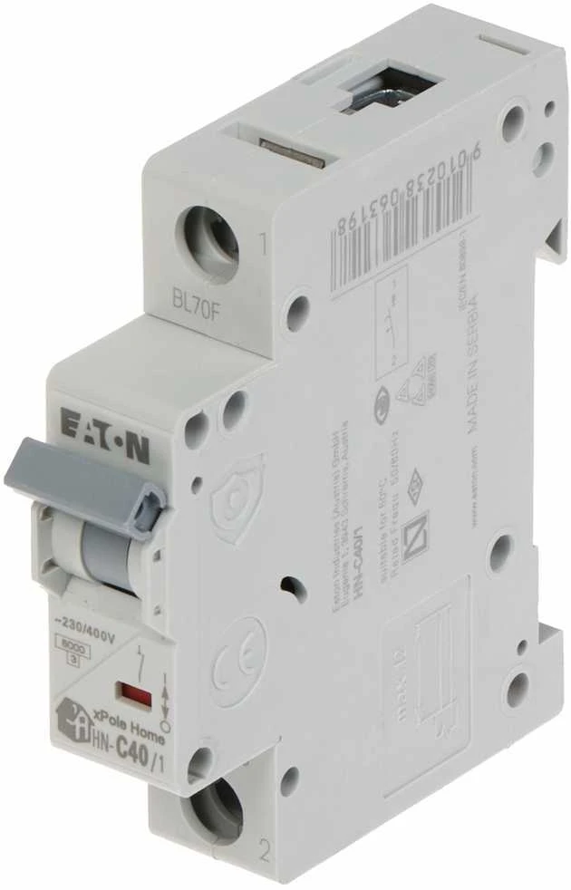 VAROMASIS JUNGIKLIS HN-C40/1 VIENFAZIS 40 A C TIPAS EATON
