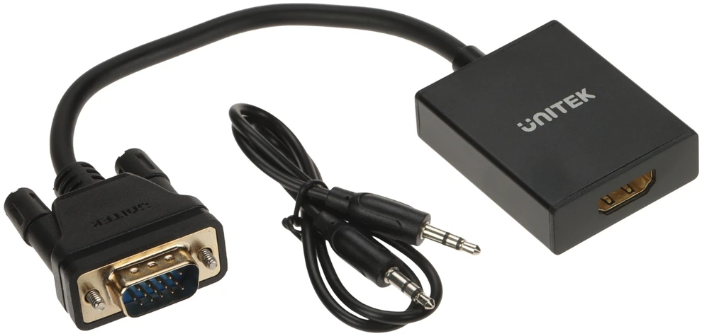 VGA Į HDMI KEITIKLĮ V1112ABK01 + AUDIO UNITEK