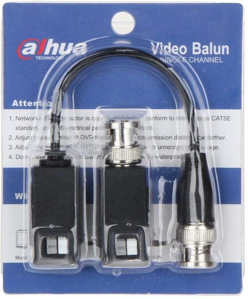 Dahua BNC-UTP adapteris HDCVI/AHD/TVI/CVBS 8MP 4K kamerom, pasyvinis. komplekte 2 VNT su laidu