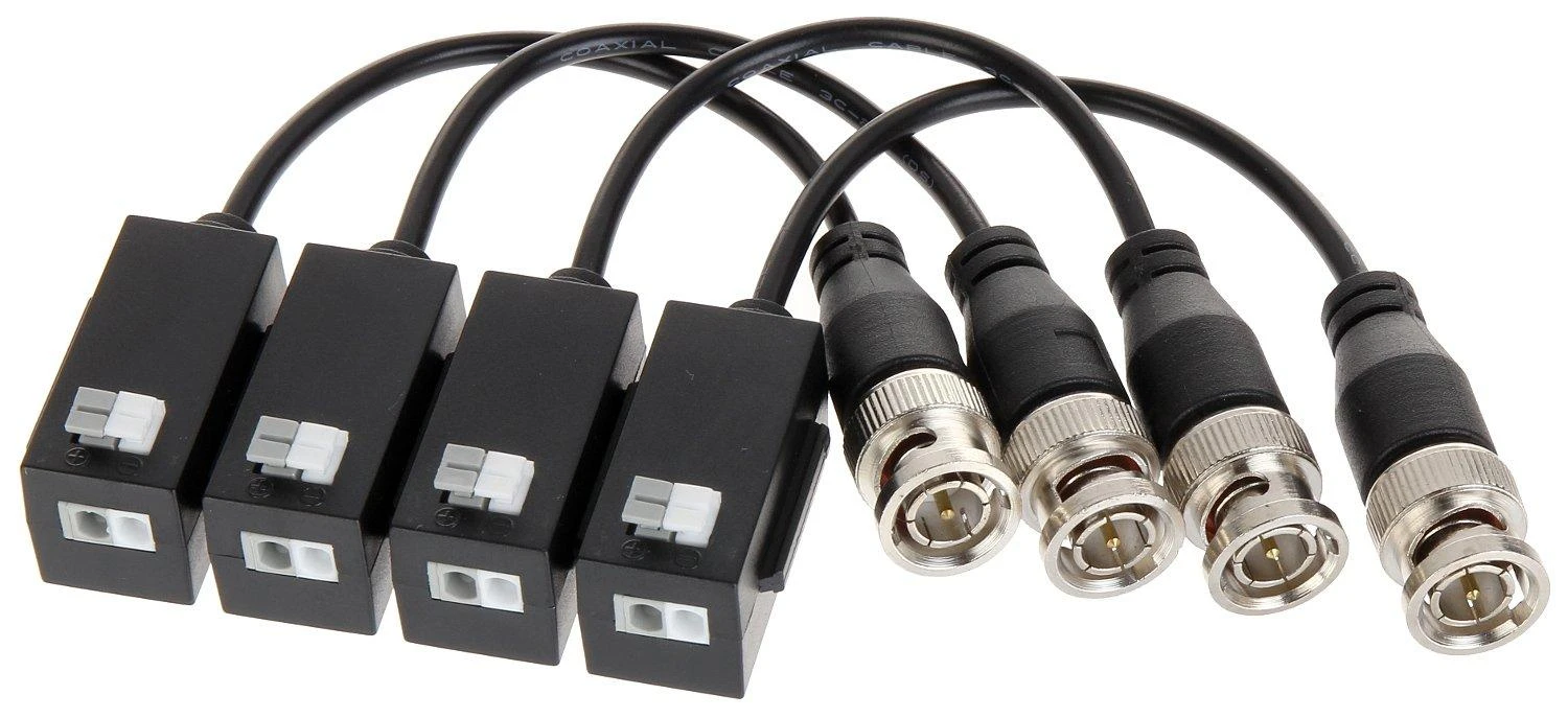 Dahua BNC-UTP adapteris HDCVI/AHD/TVI/CVBS 8MP 4K kamerom, pasyvinis. komplekte 2 VNT su laidu