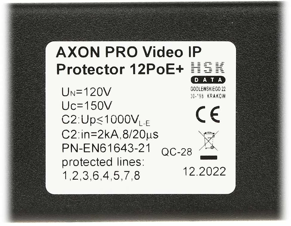 TST VIRŠĮTAMPIŲ RIBOTUVAS AXON-PRO-IP-12POE+