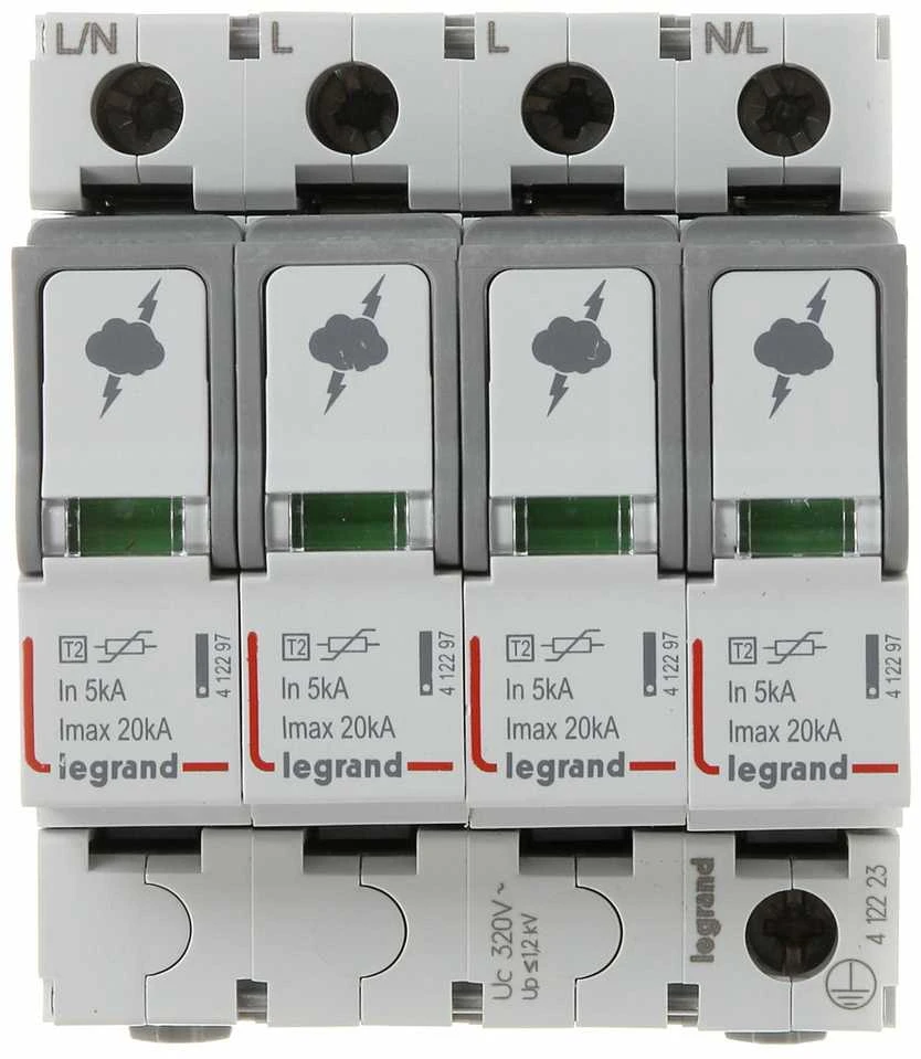 VIRŠĮTAMPIŲ RIBOTUVAS LE-412223 TRIFAZIS 2 TIPAS LEGRAND