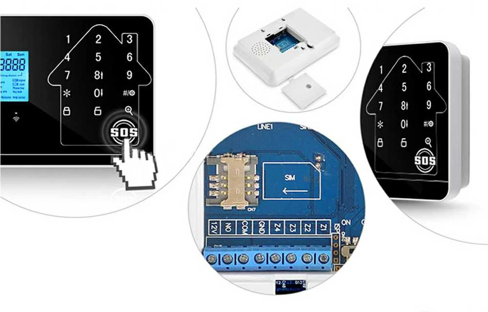 WIFI+GSM signalizacijos komplektas WALE PR-JT-99CST su belaidžiais davikliais, SmartLife programėlė