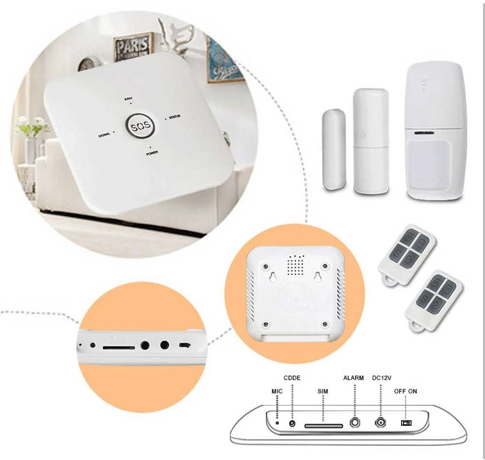 WIFI+GSM signalizacijos komplektas WALE PR-JT-10GDT su belaidžiais davikliais, SmartLife programėlė