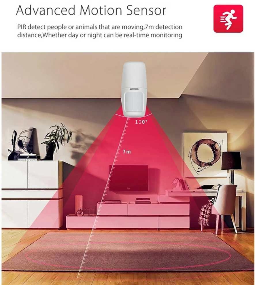 WIFI+GSM signalizacijos komplektas WALE PR-JT-10GDT su belaidžiais davikliais, SmartLife programėlė