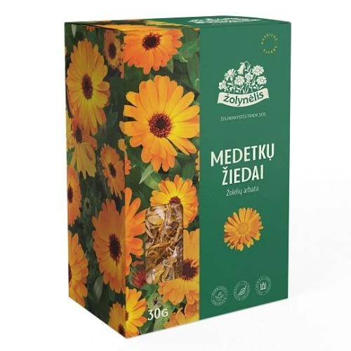 Žolelių arbata ŽOLYNĖLIS Medetkų žiedai, 30 g