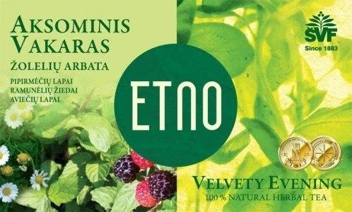 Žolelių arbata ETNO AKSOMINIS VAKARAS, 22 x 1,5 g