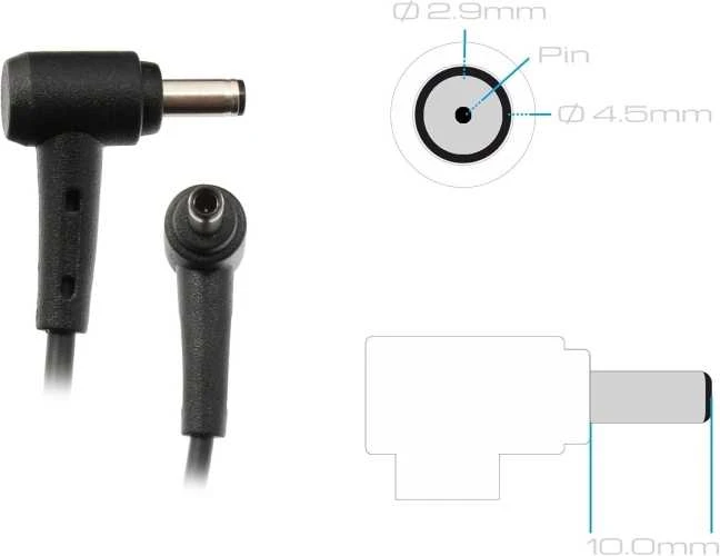Asus kroviklio kištuko 4.5mm matmenų schema