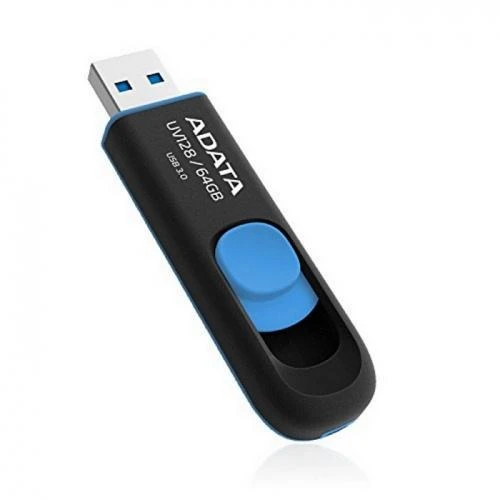 Atmintukas Adata UV128 64GB Juodas/Mėlynas