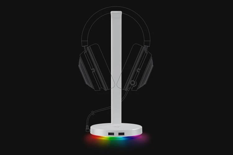 Ausinių stovas Razer Base Station V2 Chroma Quartz Edition, Baltas