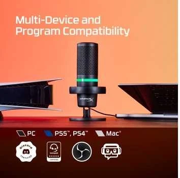 HyperX DuoCast USB mikrofonas, juodas