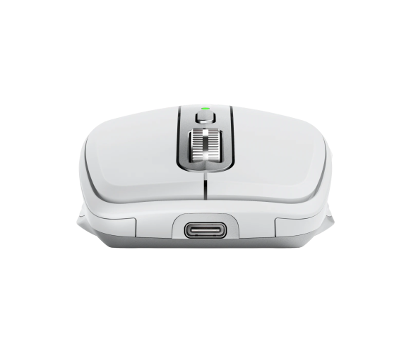 Belaidė pelė Logitech MX Anywhere 3S - RF belaidė + Bluetooth, lazerinis, 8000 DPI, Pale Pilkas (Baltas)