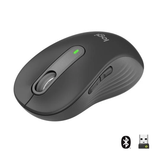 LOGITECH Signature M650 verslui Optinė pelė 5 mygtukai wireless Bluetooth 2.4 GHz Bolt USB receiver graphite