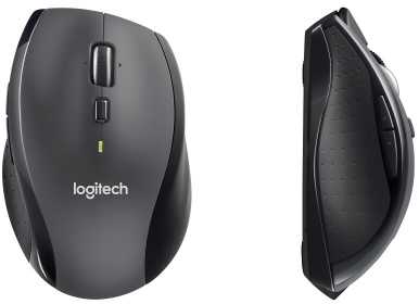 Logitech Marathon M705 Belaidė pelė, RF belaidė, 1000 DPI, Juoda/Pilka
