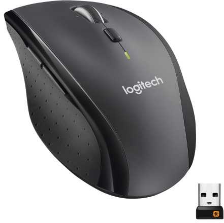 Logitech Marathon M705 Belaidė pelė, RF belaidė, 1000 DPI, Juoda/Pilka