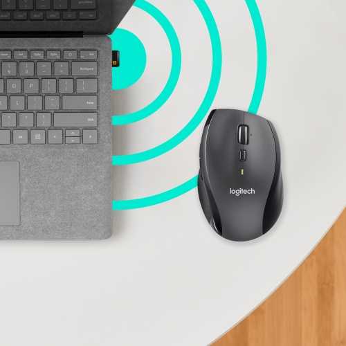 Logitech Marathon M705 Belaidė pelė, RF belaidė, 1000 DPI, Juoda/Pilka