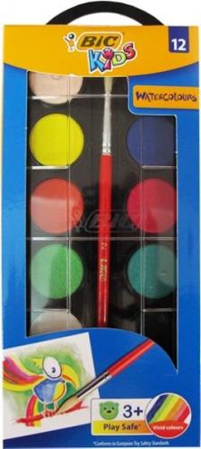 Bic Akvarelė Watercolor paints 12 spalvų, 485440