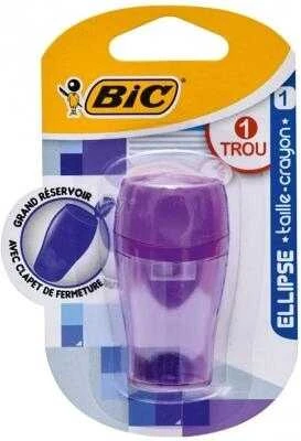 Violetinis Bic Ellipse drožtukas su konteineriu