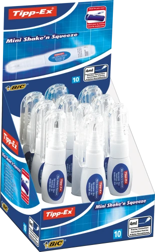 BIC Korekcinis pieštukas SHAKE N SQUEEZE 8 ml, pakuotėje 10 vnt 100845