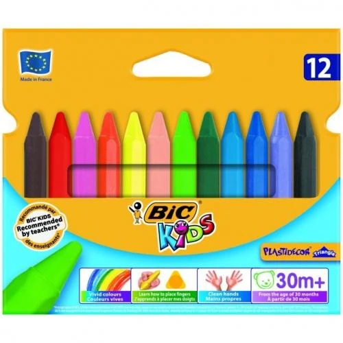 Kreidelės BIC Plastic , 12 vienetų